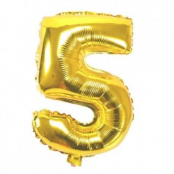 Szín: arany 5 - 1 db 32 hüvelykes rózsa arany ezüst alumínium fólia szám lufi 0-9 születésnapi esküvői eljegyzési