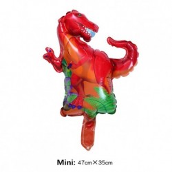 Szín: Mini 03 - 1 db mini dinoszaurusz fólia lufi zöld piros boldog születésnapi buli dekoráció dinoszaurusz léggömb