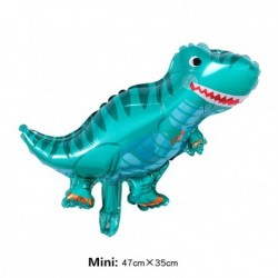 Szín: Mini 07 - 1 db mini dinoszaurusz fólia lufi zöld piros boldog születésnapi buli dekoráció dinoszaurusz léggömb