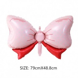 Szín: rózsaszín csokornyakkendő - Új nagy koronás macska ölelés medve pillangó csat alumínium fólia léggömb baba