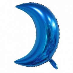 Szín: kék - 28 hüvelykes arany ezüst rózsaszín hold alakú alumínium fólia léggömb felfújható esküvői dekorációs