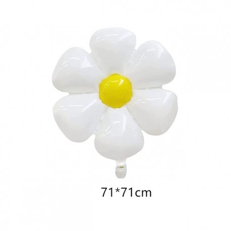 Szín: 1db - 1 db INS fehér százszorszép virág hélium léggömb baba zuhany születésnapi fotó kellékek tojás virág
