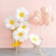 Szín: 1db - 1 db INS fehér százszorszép virág hélium léggömb baba zuhany születésnapi fotó kellékek tojás virág