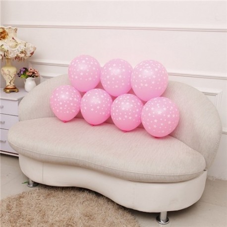 Szín: rózsaszín - 10db/tétel 12 hüvelyk vastag 2,8g romantikus ötágú csillag léggömbök színes esküvői dekorációs