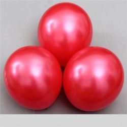 Piros szín - 10db/tétel 12 hüvelykes vastag 2,8g arany ezüst gyöngy Latex léggömbök felfújható hélium ballon