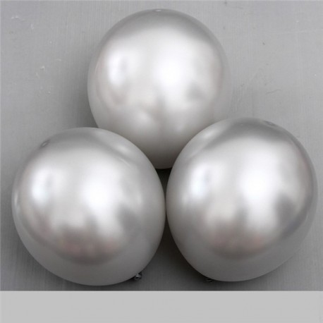 Szín: ezüst - Világoskék léggömbök 10db/tétel 12 hüvelykes Pearl Latex léggömb felfújható léggömb esküvői