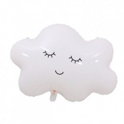 Szín: fehér felhők - 1db Rajzfilm korona macskafej hélium léggömb állati fólia léggömbök születésnapi buli