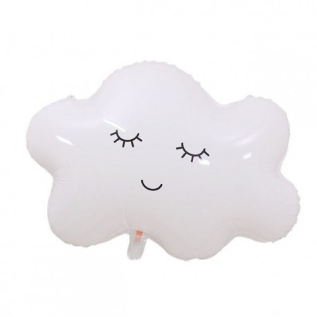 Szín: fehér felhők - 1db Rajzfilm korona macskafej hélium léggömb állati fólia léggömbök születésnapi buli