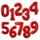 Piros szín - 40 hüvelykes színátmenetes rózsa vörös arany ezüst nagyszámú fólia lufi 0 1 2 3 4 5 6 7 8 9 18 éves