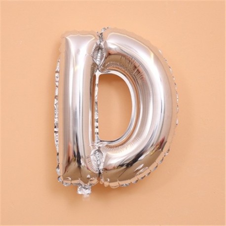 Szín: D - 16 hüvelykes ezüst ábécé betűs fólia lufi születésnapi parti dekoráció gyerekeknek léggömbök újévi