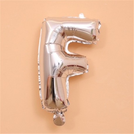 Szín: F - 16 hüvelykes ezüst ábécé betűs fólia lufi születésnapi parti dekoráció gyerekeknek léggömbök újévi