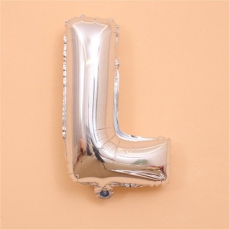 Szín: L - 16 hüvelykes ezüst ábécé betűs fólia lufi születésnapi parti dekoráció gyerekeknek léggömbök újévi