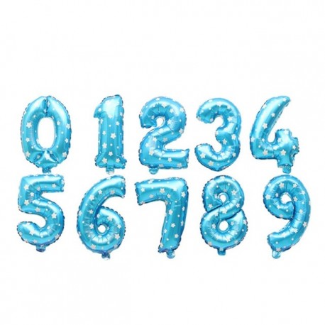 Szín: kék - Buli dekoráció 16 hüvelykes arany szelet szám fólia lufi Boldog születésnapot esküvői dekoráció