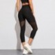 Fekete szín - Fekete Patchwork hálós leggings Női jeggings legins Női leggins női elasztikus nadrág Capri női fitnesz