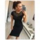 Szín: LD4843-B - szexi ruha női ruhák vintage fekete fonal toldás női ruhák elegáns női party éjszakai bodycon