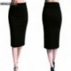 Piros szín - Új női Office Stretch Bodycon Midi szoknya női ceruzaszoknya női magas derekú szoknya lábszárközépig