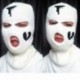 Fekete szín - Símaszk 3 lyukú, kötött teljes arcfedő Balaclava maszk Halloween Party Kerékpáros maszk Beanies Kalap