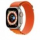 A szalag színe: narancs - Alpine hurkos szíj Apple óra szíjhoz 49mm 45mm 41mm 44mm 40mm nylon fonott óraszíj karkötő öv