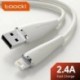 Hossz: A-L 1m Fehér - Toocki USB kábel iPhone 14 13 12 11 Pro Max XR XS 8 7 6 Plus gyorstöltő vezetékhez iPhone töltőhöz
