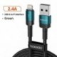 Szín: 2m zöld - Toocki Lightning kábel IPhone14 13 12 11 Pro Max Xs Xr 8 Plus gyorstöltő USB vezetékhez iPhone töltő