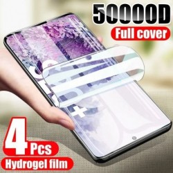 Szín: S20 Ultra - 4db Hidrogél film kijelzővédő fólia Samsung Galaxy S10 S20 S21 S22 Plus Ultra FE képernyővédő fólia