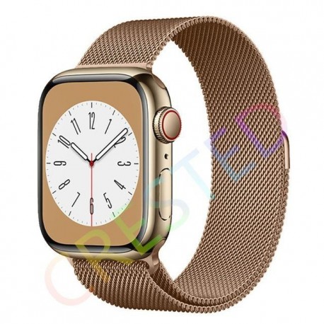 Szín: rózsa arany - Milánói hurkos szíj Apple óra szíjhoz 44mm 40mm 45mm 41mm 42mm 38mm 45 44mm karkötő IWatch Series 3