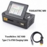 Szín: M9 SC100-zal - ToolkitRC M9 600W USB gyorstöltő DC intelligens töltő, állítható képernyőszög audio funkcióval