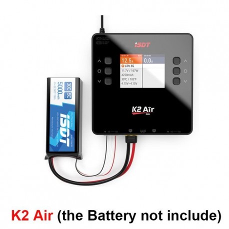 Szín: K2 Air-EU - ISDT K2 Air AC 200W DC 500Wx2 20A Dual Channel Balance Lipo Charger Kisütő Lipo NiMh Pb Battery Rc