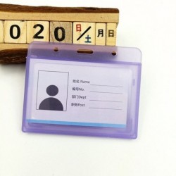 Szín: lila - 1 DB műanyag átlátszó vízálló hitelazonosító névjegykártya védelem dokumentum azonosító jelvény tok