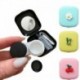 Szín: lila - Mini kontaktlencse tok, egyszínű Lovely Travel Kit zseb, női könnyen hordozható tükörlencsedobozos tartály