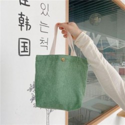 Szín: zöld - Női alkalmi bevásárlótáskák Japán stílusú Vintage egyszínű táskák kordbársony mini kézitáska Kis