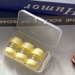 Szín: sárga - 3Pairs Női utazási kontaktlencsék tok lány kontaktlencse tok konténer Szemkontaktusok Szivárgásmentes