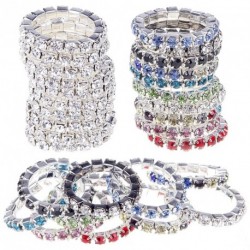 10db Divatos  Színes Crystal strasszos gyűrű szett