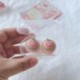 Szín: görögdinnye - Mini színes kontaktlencse tok női lány utazó lencse készlet kontaktlencse tartály doboz gyümölcs