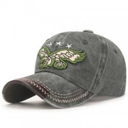 Szín: Army Green - Férfi Baseball sapka Eagle hímzett női vintage vászon kültéri napernyő horgász golfsapkák
