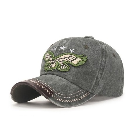 Szín: Army Green - Férfi Baseball sapka Eagle hímzett női vintage vászon kültéri napernyő horgász golfsapkák