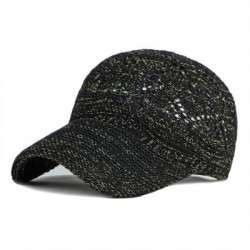 Fekete szín - Nyári női üreges baseballsapka légáteresztő kötősapkák ünnepi hálós sapkák Bone Gorras divatos,