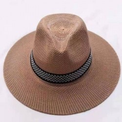 Szín: Khaki-B - 1 db Légáteresztő kültéri fényvédő egyszínű férfi szalmakalap nyári árnyalatú unisex hollow out
