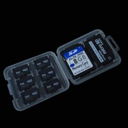 2db/készlet 8 foglalatos Micro SD TF SDHC MSPD memóriakártya védődoboz tárolótok tartó kemény műanyag zacskó