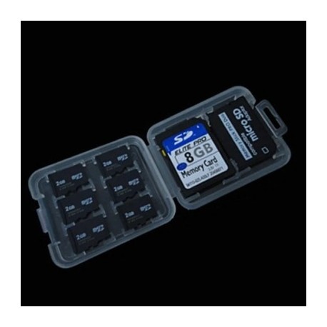 2db/készlet 8 foglalatos Micro SD TF SDHC MSPD memóriakártya védődoboz tárolótok tartó kemény műanyag zacskó