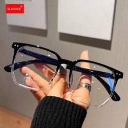 Keret színe: átlátszó fekete - Ultrakönnyű, átlátszó szemüvegek, négyzet alakú kerettel, antikék fényű