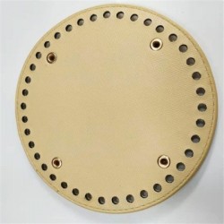 Szín: bézs 14x14cm - 14 cm-es barkácsolás kézi kampós kerek táska alja kézitáskához PU kézzel szőtt anyagú táska