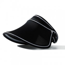 Fekete szín - UV védelemmel ellátott napvédő sapka 360 fokban állítható karimájú nyári sportokhoz üres felső