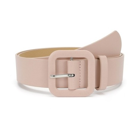 Szín: rózsaszín - 2023 Új 11 szín koreai stílusú négyzet alakú csat cukorka színes dekoratív öv női divat