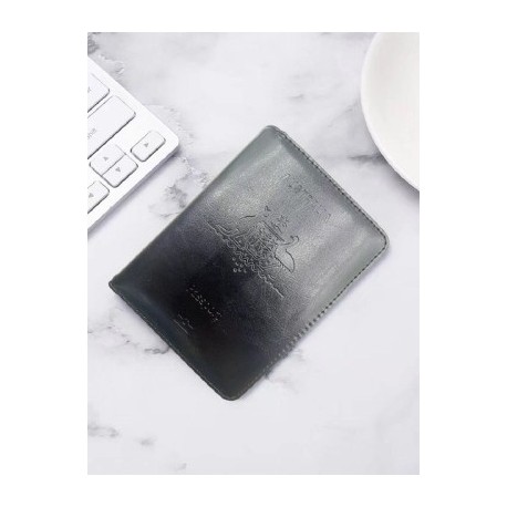 Fekete szín - PU bőr Rfid útlevéltartó divatos utazási kiegészítők személyi igazolvány tartó pénztárca útlevél