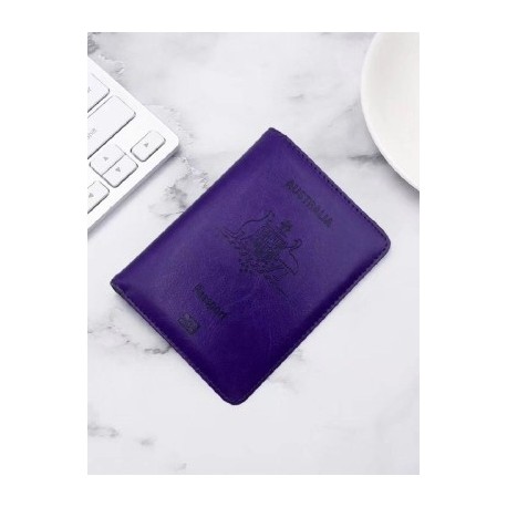 Szín: lila - PU bőr Rfid útlevéltartó divatos utazási kiegészítők személyi igazolvány tartó pénztárca útlevél