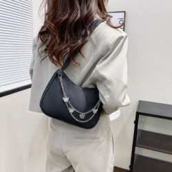 Fekete szín - Divat Butterfly Lánc Válltáskák Tote Luxus Designer Kézitáska Női Alkalmi Kuplung Trend Hónalj Hónalj