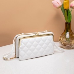 Szín: fehér-19x4x11cm - 2023 Trend női táska puha bőr kis pénztárcák mobiltelefon pénztárca kézitáska divat