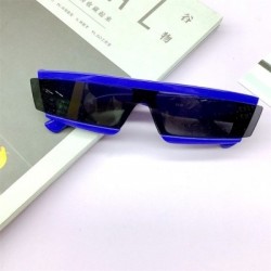 Lencsék színe: kék-szürke - 2023 Kids Fashion napszemüvegek egyrészes szabálytalan keretű napszemüvegek fiúknak