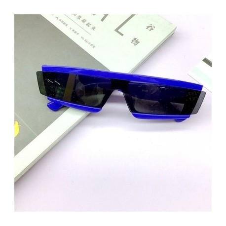 Lencsék színe: kék-szürke - 2023 Kids Fashion napszemüvegek egyrészes szabálytalan keretű napszemüvegek fiúknak